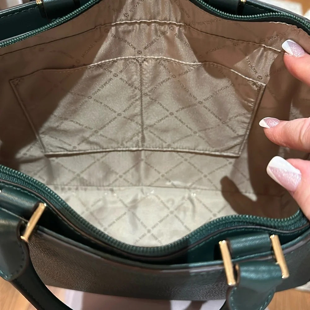 MICHAEL Michael Kors Jessie Large Tote Satchel in Racing Green, BNWT - Picture 12 of 16